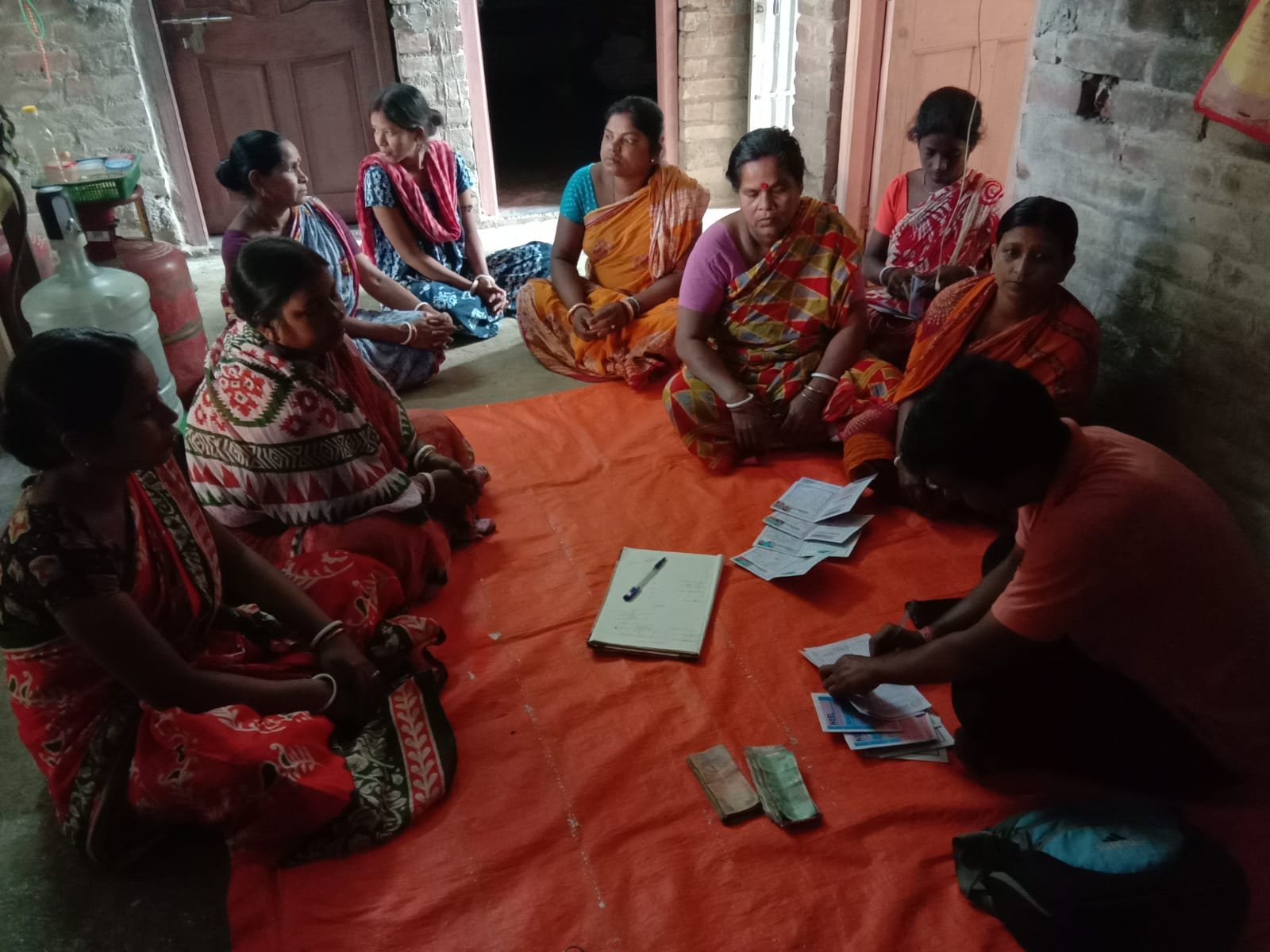 Women's self-help group meeting